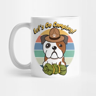 Cute Bulldog Wants to go Camping Mug